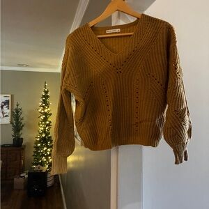 moon & madison V-Neck Mustard Sweater